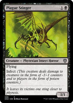 Plague Stinger card from Commander: Phyrexia: All Will Be One
