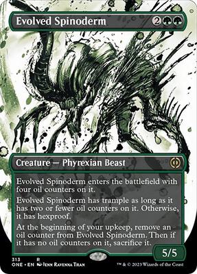 Evolved Spinoderm (Showcase) card from Phyrexia: All Will Be One