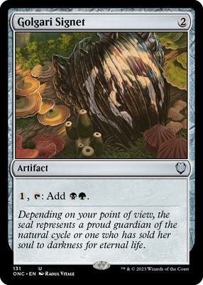 Golgari Signet card from Commander: Phyrexia: All Will Be One