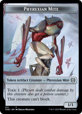 Phyrexian Mite // Phyrexian Insect Double-Sided Token card from Commander: Phyrexia: All Will Be One