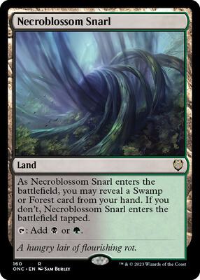 Necroblossom Snarl card from Commander: Phyrexia: All Will Be One
