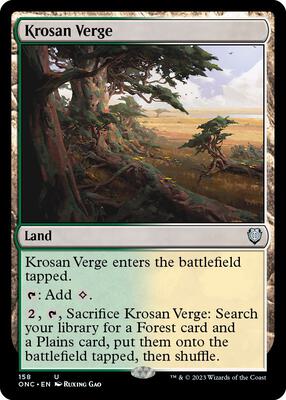 Krosan Verge card from Commander: Phyrexia: All Will Be One