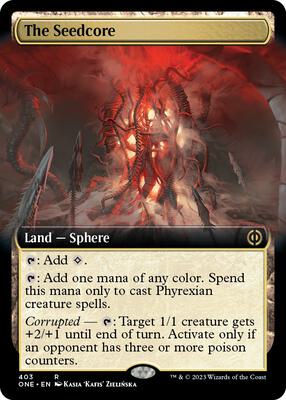 The Seedcore (Extended Art) card from Phyrexia: All Will Be One