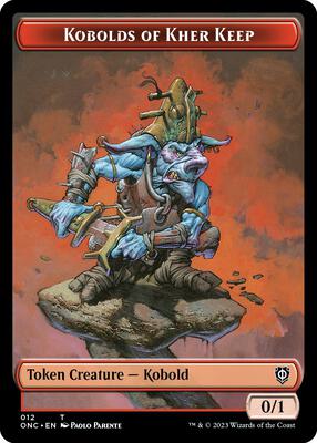 Kobolds of Kher Keep // Dragon Double-Sided Token card from Commander: Phyrexia: All Will Be One
