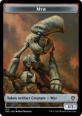 Myr // Thopter Double-Sided Token card from Commander: Phyrexia: All Will Be One