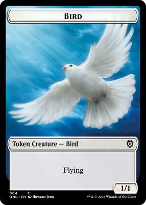 Bird // Cat Double-Sided Token card from Commander: Phyrexia: All Will Be One
