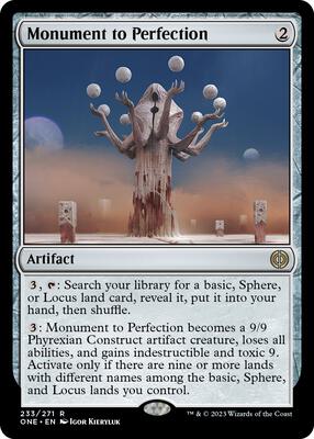 Monument to Perfection card from Phyrexia: All Will Be One