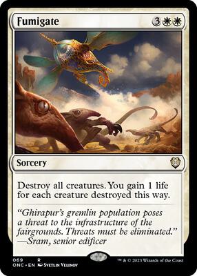 Fumigate card from Commander: Phyrexia: All Will Be One