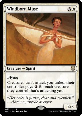 Windborn Muse card from Commander: Phyrexia: All Will Be One