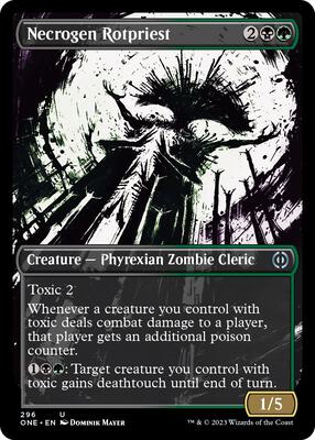 Necrogen Rotpriest (Showcase) card from Phyrexia: All Will Be One