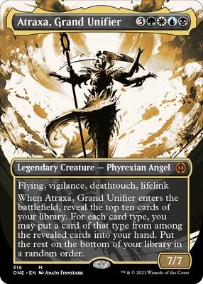 Atraxa, Grand Unifier (Showcase) card from Phyrexia: All Will Be One