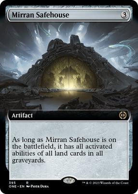 Mirran Safehouse (Extended Art) card from Phyrexia: All Will Be One