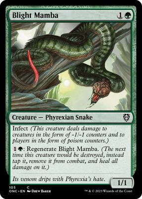 Blight Mamba card from Commander: Phyrexia: All Will Be One