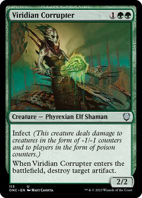 Viridian Corrupter card from Commander: Phyrexia: All Will Be One