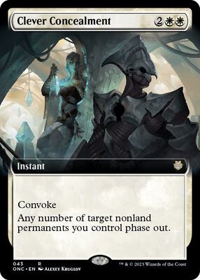 Clever Concealment (Extended Art) card from Commander: Phyrexia: All Will Be One