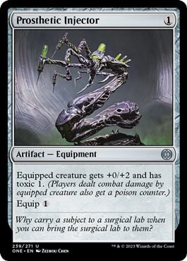 Prosthetic Injector card from Phyrexia: All Will Be One