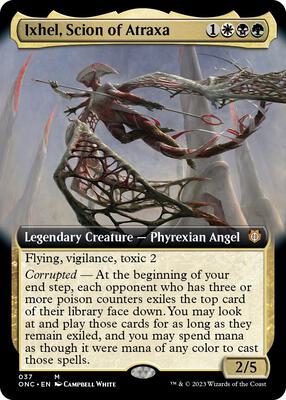 Ixhel, Scion of Atraxa (Extended Art) card from Commander: Phyrexia: All Will Be One