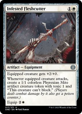 Infested Fleshcutter card from Phyrexia: All Will Be One