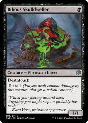 Bilious Skulldweller card from Phyrexia: All Will Be One