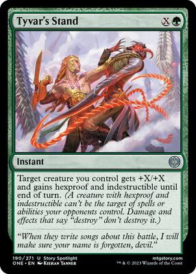 Tyvar's Stand card from Phyrexia: All Will Be One