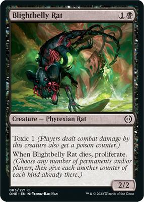 Blightbelly Rat card from Phyrexia: All Will Be One