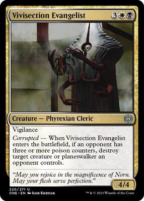 Vivisection Evangelist card from Phyrexia: All Will Be One