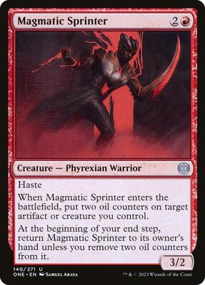 Magmatic Sprinter card from Phyrexia: All Will Be One