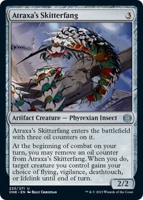 Atraxa's Skitterfang card from Phyrexia: All Will Be One