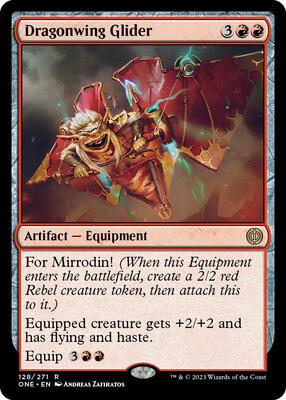 Dragonwing Glider card from Phyrexia: All Will Be One