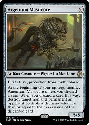 Argentum Masticore card from Phyrexia: All Will Be One