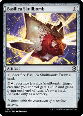 Basilica Skullbomb card from Phyrexia: All Will Be One