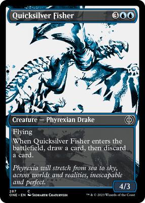 Quicksilver Fisher (Showcase) card from Phyrexia: All Will Be One