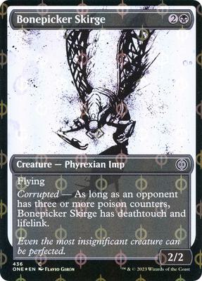 Bonepicker Skirge (Showcase) (Step-and-Compleat Foil) card from Phyrexia: All Will Be One