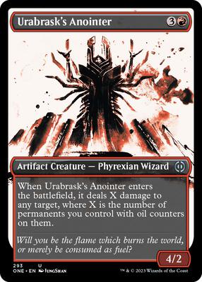 Urabrask's Anointer (Showcase) card from Phyrexia: All Will Be One