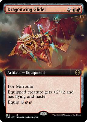 Dragonwing Glider (Extended Art) card from Phyrexia: All Will Be One