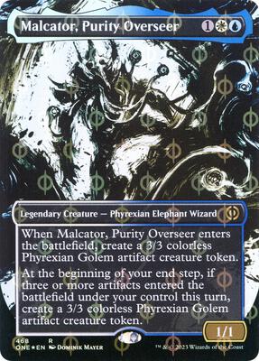 Malcator, Purity Overseer (Showcase) (Step-and-Compleat Foil) card from Phyrexia: All Will Be One