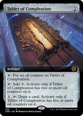 Tablet of Compleation (Extended Art) card from Phyrexia: All Will Be One