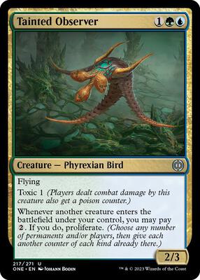 Tainted Observer card from Phyrexia: All Will Be One