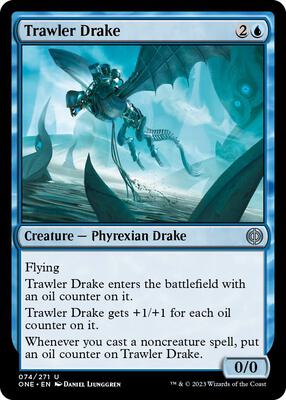 Trawler Drake card from Phyrexia: All Will Be One