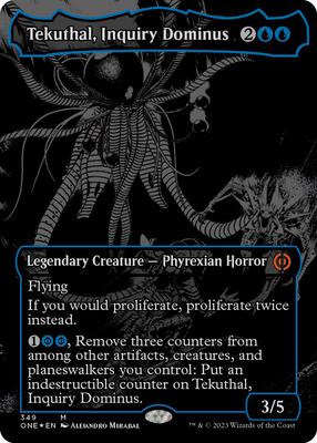 Tekuthal, Inquiry Dominus (Oil Slick Raised Foil) card from Phyrexia: All Will Be One