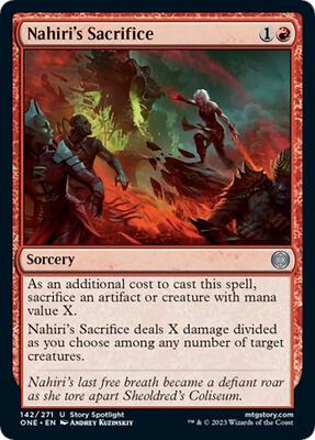 Nahiri's Sacrifice card from Phyrexia: All Will Be One