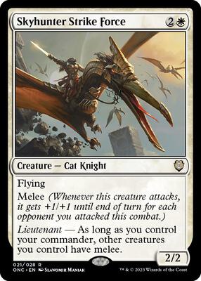 Skyhunter Strike Force card from Commander: Phyrexia: All Will Be One
