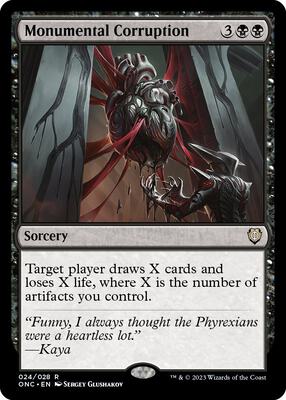 Monumental Corruption card from Commander: Phyrexia: All Will Be One