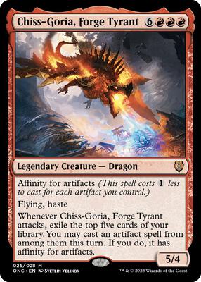 Chiss-Goria, Forge Tyrant card from Commander: Phyrexia: All Will Be One