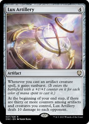 Lux Artillery card from Commander: Phyrexia: All Will Be One