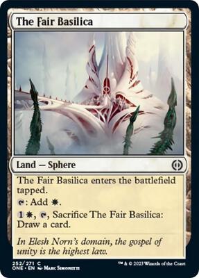 The Fair Basilica card from Phyrexia: All Will Be One