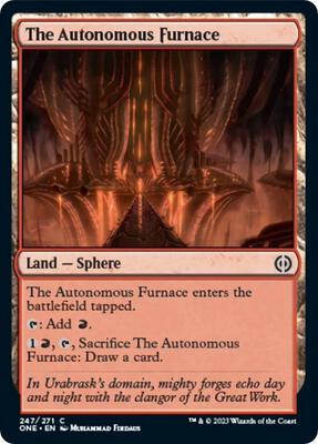 The Autonomous Furnace card from Phyrexia: All Will Be One