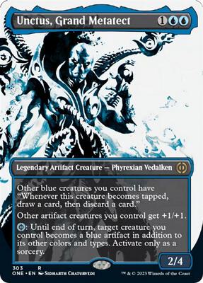 Unctus, Grand Metatect (Showcase) card from Phyrexia: All Will Be One