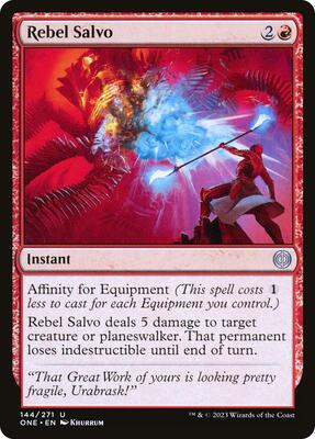 Rebel Salvo card from Phyrexia: All Will Be One