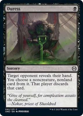Duress card from Phyrexia: All Will Be One